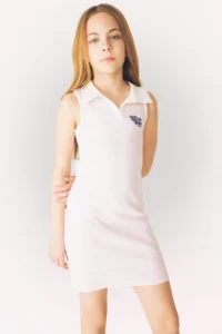 DeFacto Polo Neck Printed Ribbed Camisole Sleeveless Dress Girls - Image 4