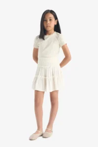 DeFacto New Season Girls' Viscose Skirt - Image 3