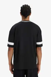 DeFacto Quick Drying Oversize Wide Fit V-Neck Printed Athlete Short Sleeve T-Shirt - Image 8