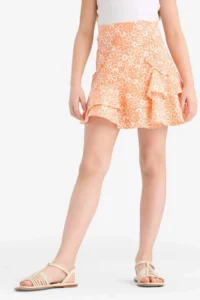 DeFacto Patterned Cotton Salmon Girls' Skirt E4252A8/OG189 - Image 4