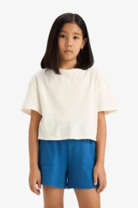 DeFacto Elastic Waist with pocket Shorts Girls' - Image 3