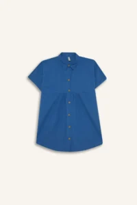 DeFacto Shirt Collar Cotton Short Sleeve Summer Dress Girls - Image 6