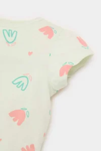 DeFacto 100% Cotton Floral Elastic Waist Pajama Set Baby Girl - Image 5
