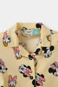 DeFacto Baby Girl Disney Mickey & Minnie Pajama Set Short Sleeve Combed Cotton Elastic Waisted Shorts E4652a525hs - Image 7