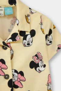 DeFacto Baby Girl Disney Mickey & Minnie Pajama Set Short Sleeve Combed Cotton Elastic Waisted Shorts E4652a525hs - Image 8