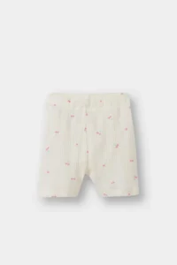 DeFacto Pajama Set Fruit Patterned Strap Ribbed Top Shorts Baby Girl - Image 2