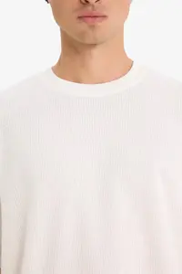DeFacto textured Boxy Fit T-Shirt - Image 5