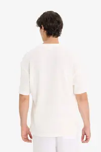 DeFacto textured Boxy Fit T-Shirt - Image 6