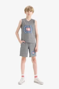 DeFacto NBA Wordmark Elastic Waist Shorts Boy