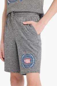 DeFacto NBA Wordmark Elastic Waist Shorts Boy - Image 5