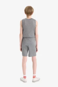 DeFacto NBA Wordmark Elastic Waist Shorts Boy - Image 6