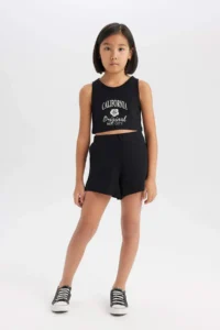 DeFacto Set of 2 Printed Undershirt Shorts Girls