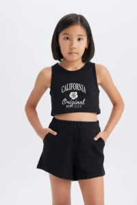 DeFacto Set of 2 Printed Undershirt Shorts Girls - Image 4