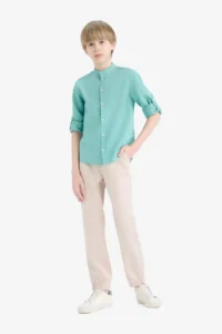DeFacto Standard Jogger Leg Gabardine Trousers Boy