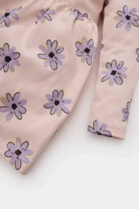 DeFacto Baby Girl Floral Patterned Long Sleeve Dress - Image 3