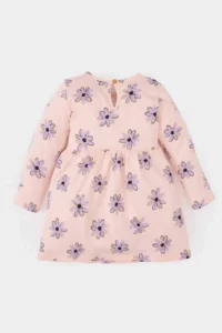 DeFacto Baby Girl Floral Patterned Long Sleeve Dress - Image 4