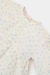 DeFacto Set of 2 Floral Muslin Long Sleeve Blouse with Elastic Waist Wide Leg Trousers for Baby Girl - Image 3