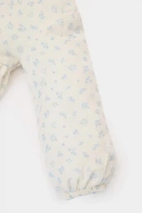 DeFacto Set of 2 Floral Muslin Long Sleeve Blouse with Elastic Waist Wide Leg Trousers for Baby Girl - Image 4