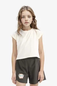 DeFacto Elastic Waist Printed Shorts Girls' - Image 3