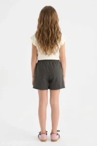 DeFacto Elastic Waist Printed Shorts Girls' - Image 6