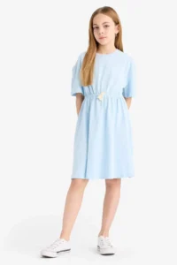 DeFacto Oversize Wide Fit Short Sleeve Summer Dress Girls - Image 2