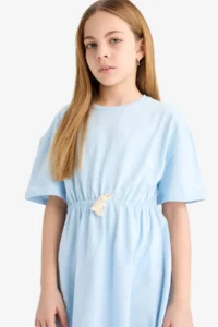 DeFacto Oversize Wide Fit Short Sleeve Summer Dress Girls - Image 3