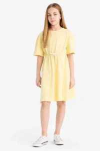 DeFacto Oversize Wide Fit Short Sleeve Summer Dress Girls