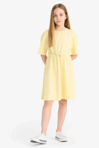 DeFacto Oversize Wide Fit Short Sleeve Summer Dress Girls - Image 2
