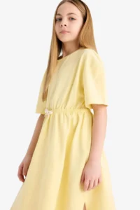 DeFacto Oversize Wide Fit Short Sleeve Summer Dress Girls - Image 3