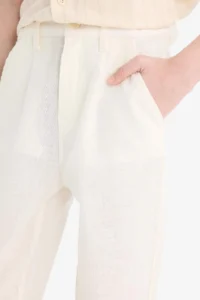 DeFacto Carrot Fit Standard Leg Linen Look Trousers Boy - Image 6