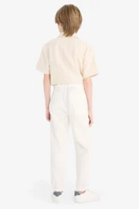DeFacto Carrot Fit Standard Leg Linen Look Trousers Boy - Image 8