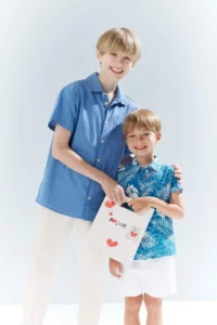DeFacto Oversize Wide Fit Polo Neck Short Sleeve Shirt Boy