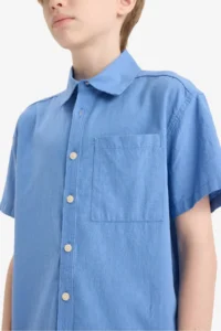 DeFacto Oversize Wide Fit Polo Neck Short Sleeve Shirt Boy - Image 6
