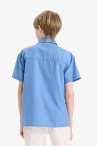 DeFacto Oversize Wide Fit Polo Neck Short Sleeve Shirt Boy - Image 7