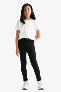 DeFacto Back to School Skinny Fit Black Girls Jean Pants E5875A8/BK27