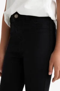 DeFacto Back to School Skinny Fit Black Girls Jean Pants E5875A8/BK27 - Image 6