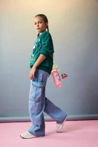 DeFacto Wide Leg Cargo Wide Leg Jean Trousers Girls
