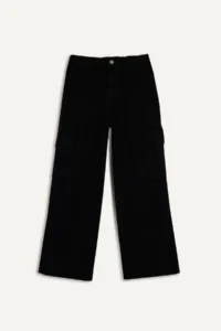 DeFacto Wide Leg Cargo Wide Leg Anthracite Girls' Jean Trousers E5880A8/NM36