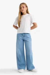 DeFacto Wide Leg Light Blue Girl's Jean Trousers E5881A8/NM39