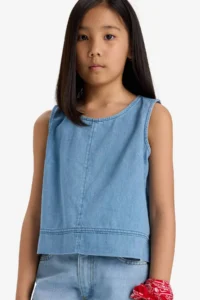 DeFacto Sleeveless Jeans Blouse Girls'