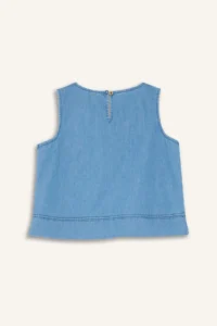 DeFacto Sleeveless Jeans Blouse Girls' - Image 8