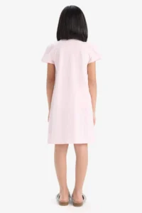 DeFacto 100% Cotton Teddy Bear Printed Nightgown for Girls - Image 6
