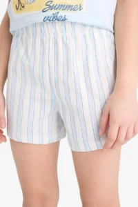 DeFacto Pajama Set Printed Short Sleeve Top with Elastic Waist Short Shorts Girl Child - Image 7