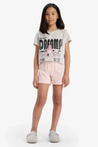 DeFacto 100% Cotton Anime Printed Pajama Set Girls - Image 2