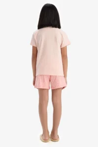 DeFacto 100% Cotton Printed Elastic Waist Pajama Set Girl Child - Image 8