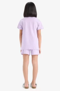 DeFacto 100% Cotton Teddy Bear Printed Elastic Waist Pajama Set Girl Child - Image 7