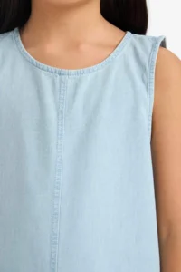 DeFacto Sleeveless Summer Jeans Dress Girls' - Image 7