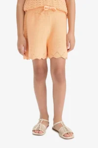 DeFacto Elastic Waist Knitwear Shorts Girls' - Image 5