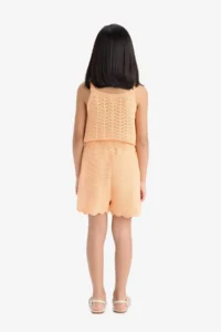 DeFacto Elastic Waist Knitwear Shorts Girls' - Image 7
