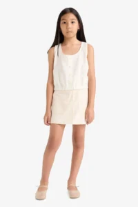 DeFacto buttoned Sleeveless Blouse Girls' - Image 2